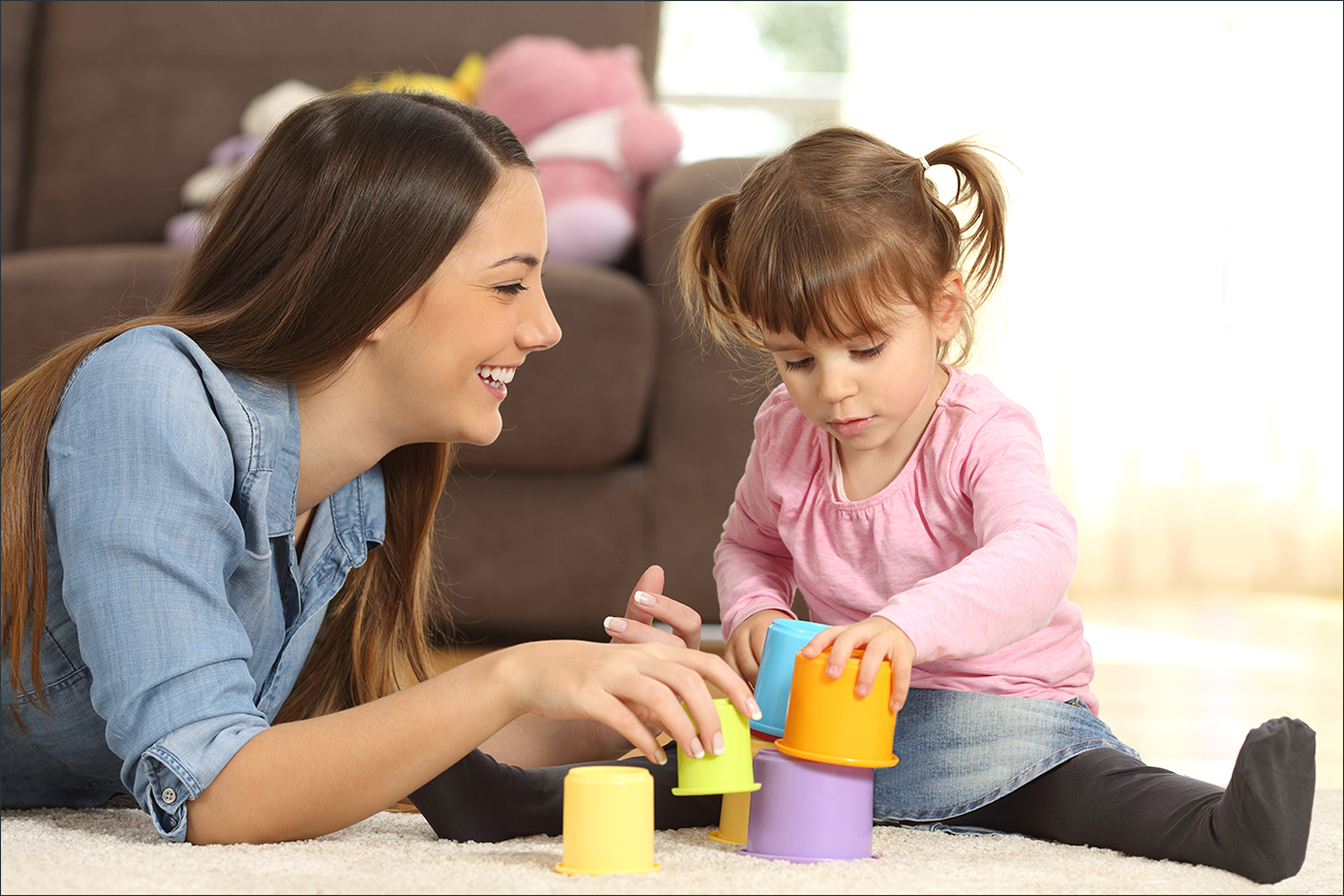 CASA volunteer with toddler